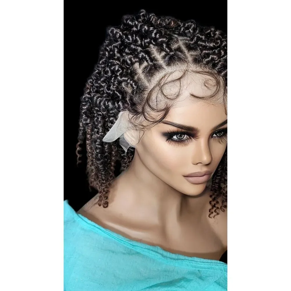 Braided Full Lace Wig, Handmade Passion Twist, Bohemian Twist. Short 12" NWT - Picture 7 of 15